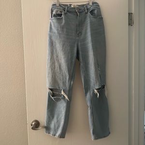 Abercrombie curve love ultra high rise ankle straight 27